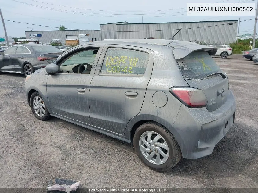 ML32AUHJXNH000562 2022 Mitsubishi Mirage