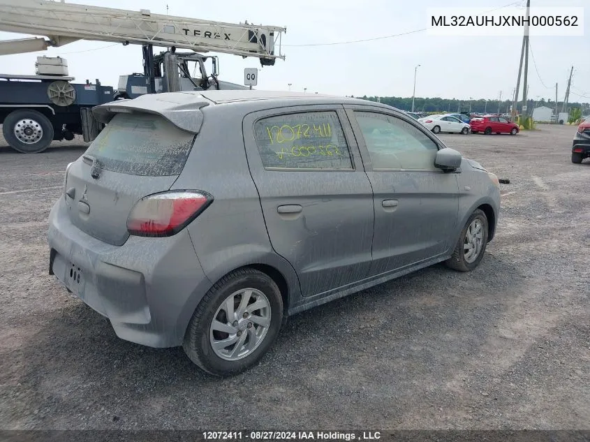 ML32AUHJXNH000562 2022 Mitsubishi Mirage