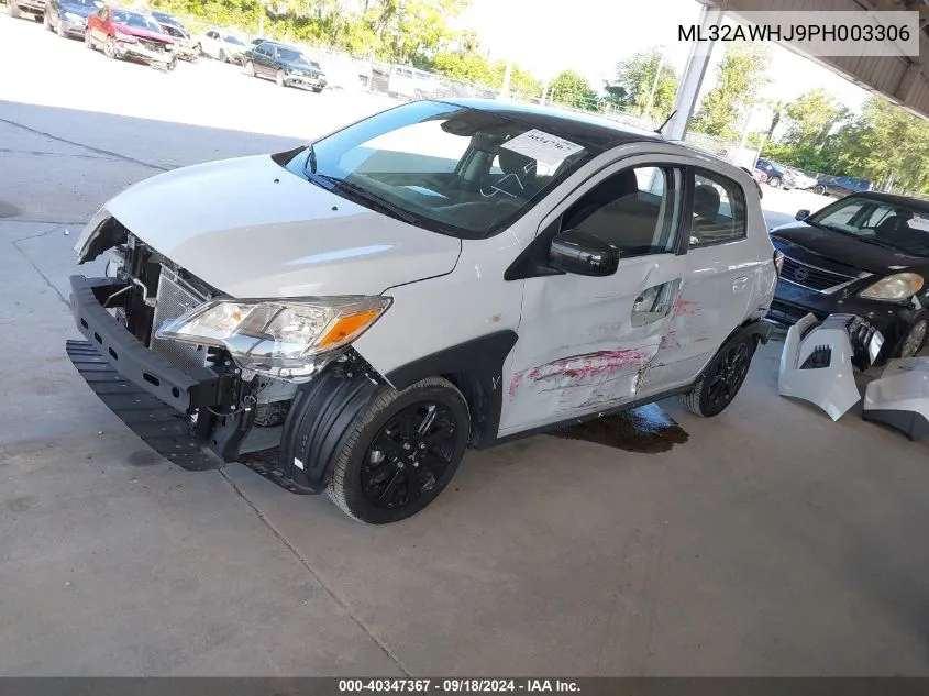 2023 Mitsubishi Mirage Black Edition VIN: ML32AWHJ9PH003306 Lot: 40347367