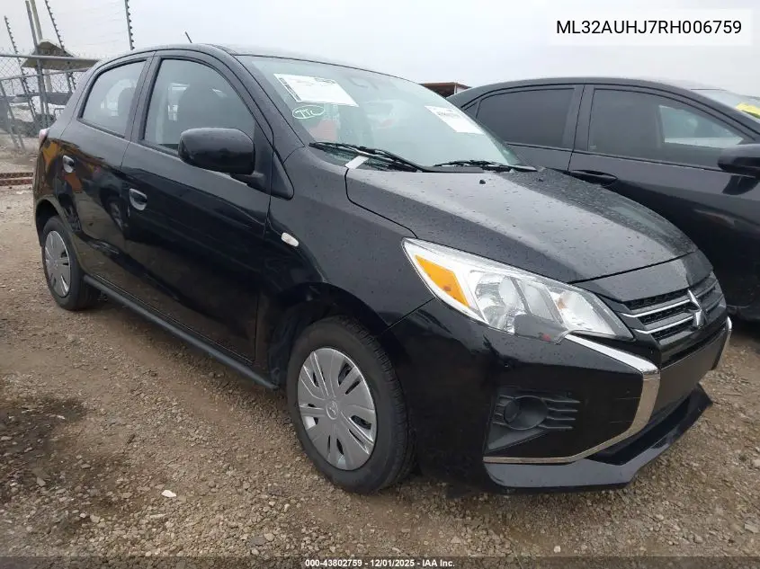 ML32AUHJ7RH006759 2024 Mitsubishi Mirage Es/Le