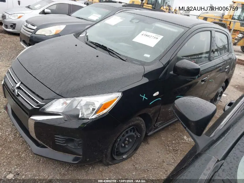 ML32AUHJ7RH006759 2024 Mitsubishi Mirage Es/Le