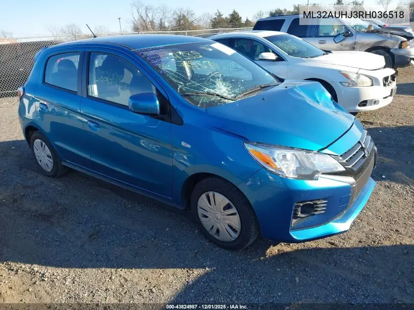 ML32AUHJ3RH036518 2024 Mitsubishi Mirage Es/Le