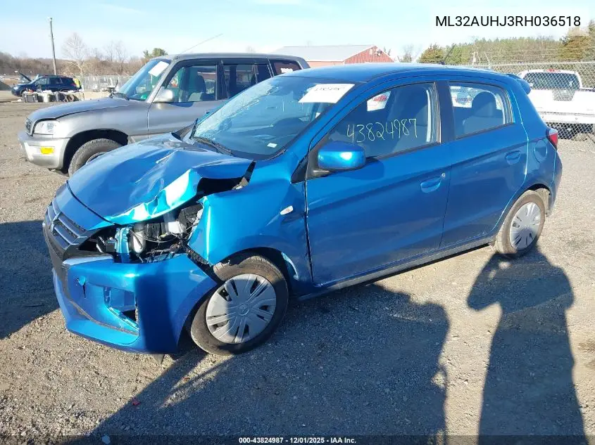 ML32AUHJ3RH036518 2024 Mitsubishi Mirage Es/Le