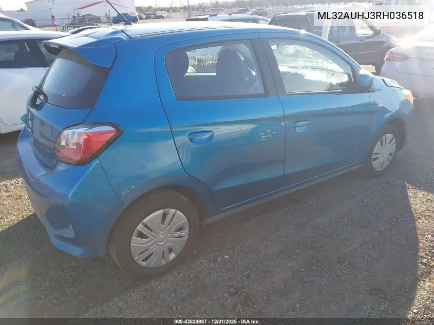 ML32AUHJ3RH036518 2024 Mitsubishi Mirage Es/Le