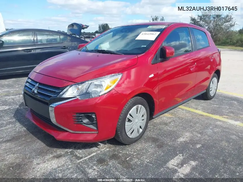 ML32AUHJ3RH017645 2024 Mitsubishi Mirage Es/Le