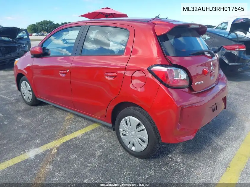 ML32AUHJ3RH017645 2024 Mitsubishi Mirage Es/Le