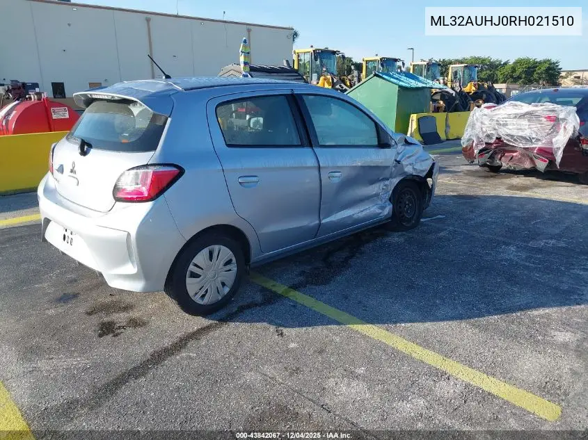ML32AUHJ0RH021510 2024 Mitsubishi Mirage Es/Le