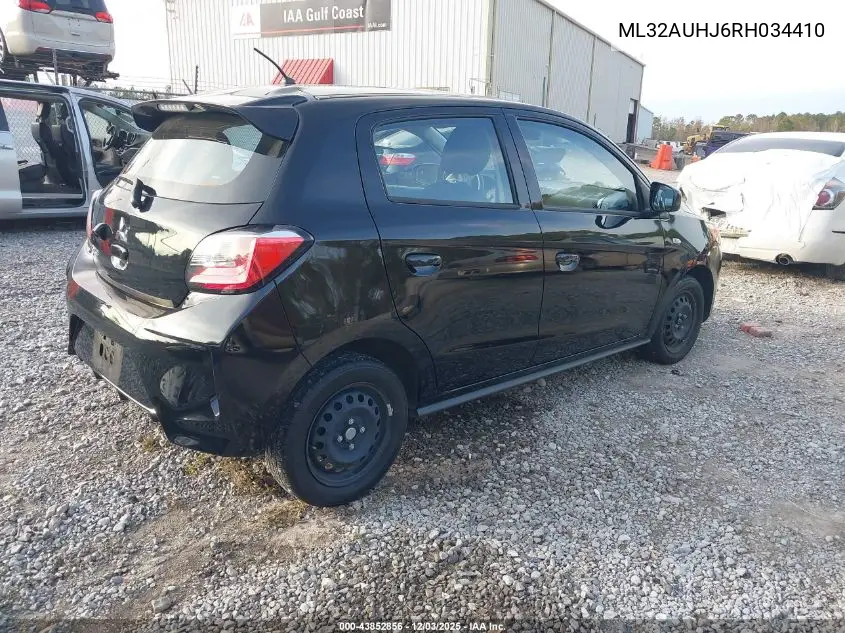 ML32AUHJ6RH034410 2024 Mitsubishi Mirage Es/Le