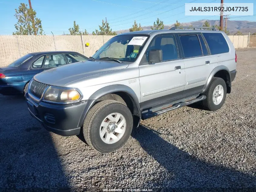 JA4LS31R92J047735 2002 Mitsubishi Montero Sport Xls