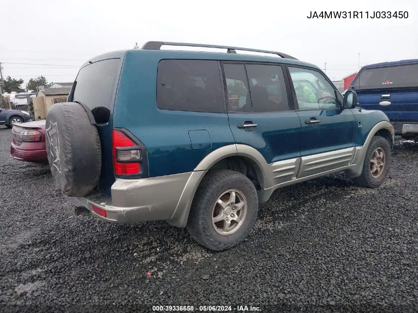 JA4MW31R11J033450 2001 Mitsubishi Montero Xls