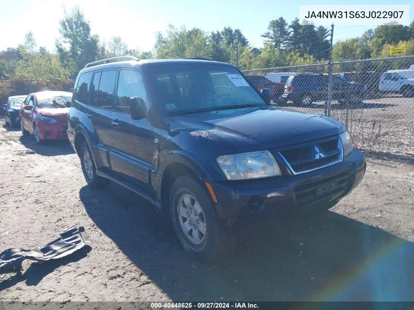 JA4NW31S63J022907 2003 Mitsubishi Montero Xls