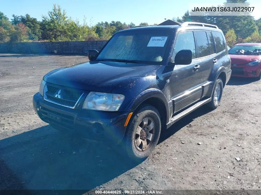 JA4NW31S63J022907 2003 Mitsubishi Montero Xls