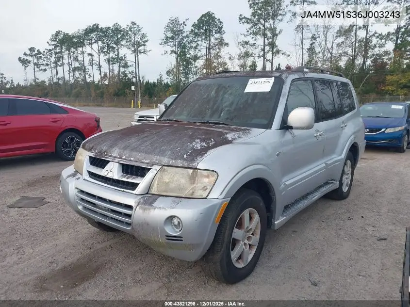 JA4MW51S36J003243 2006 Mitsubishi Montero Limited