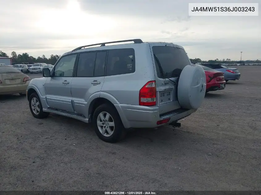 JA4MW51S36J003243 2006 Mitsubishi Montero Limited