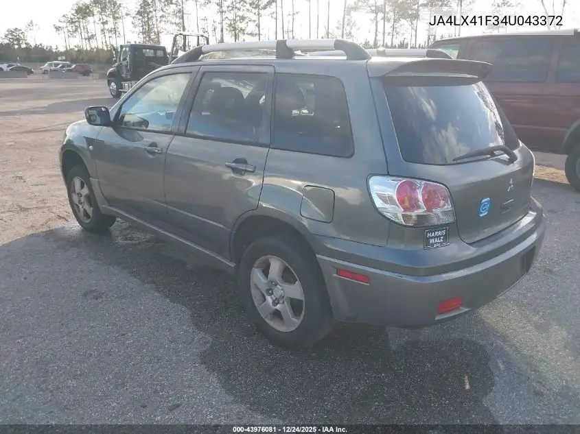 JA4LX41F34U043372 2004 Mitsubishi Outlander Xls