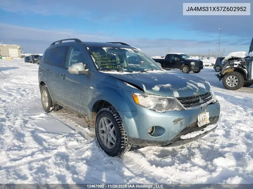 JA4MS31X57Z602952 2007 Mitsubishi Outlander Ls