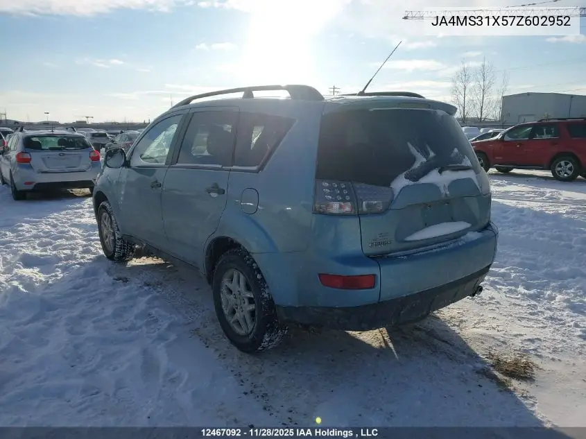 JA4MS31X57Z602952 2007 Mitsubishi Outlander Ls