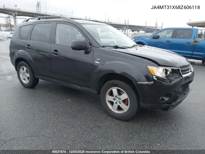 JA4MT31X68Z606118 2008 Mitsubishi Outlander Ls