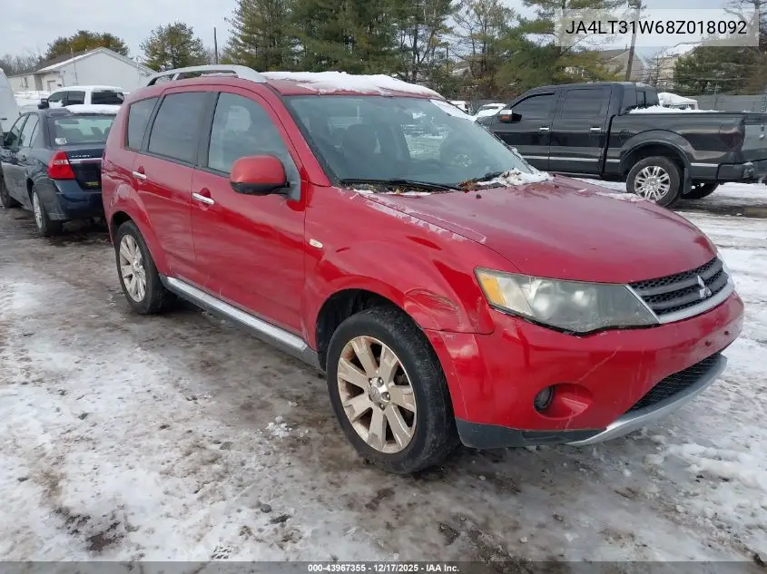 JA4LT31W68Z018092 2008 Mitsubishi Outlander Se