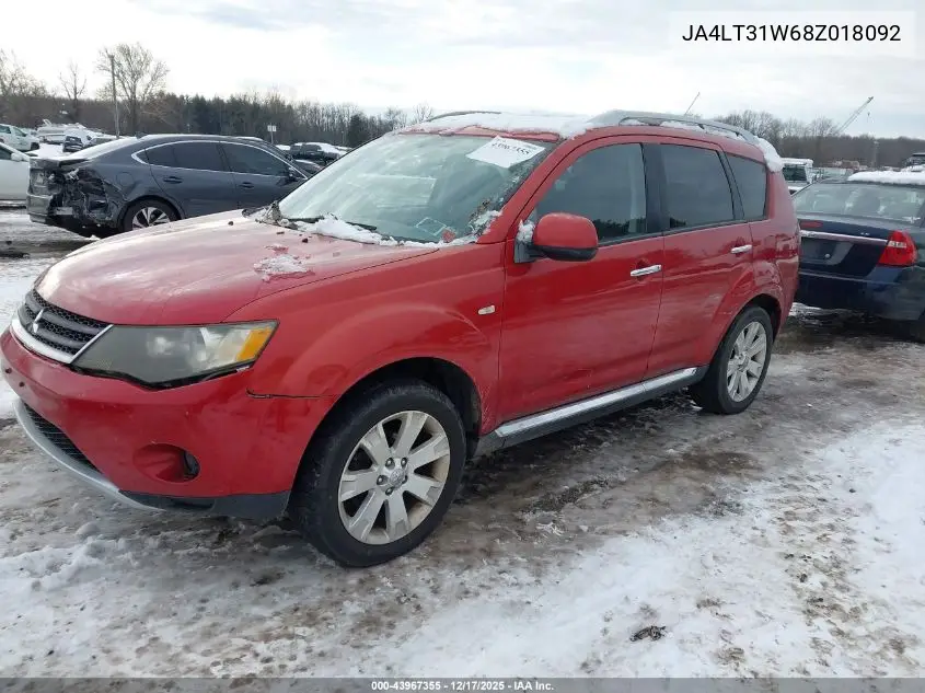 JA4LT31W68Z018092 2008 Mitsubishi Outlander Se