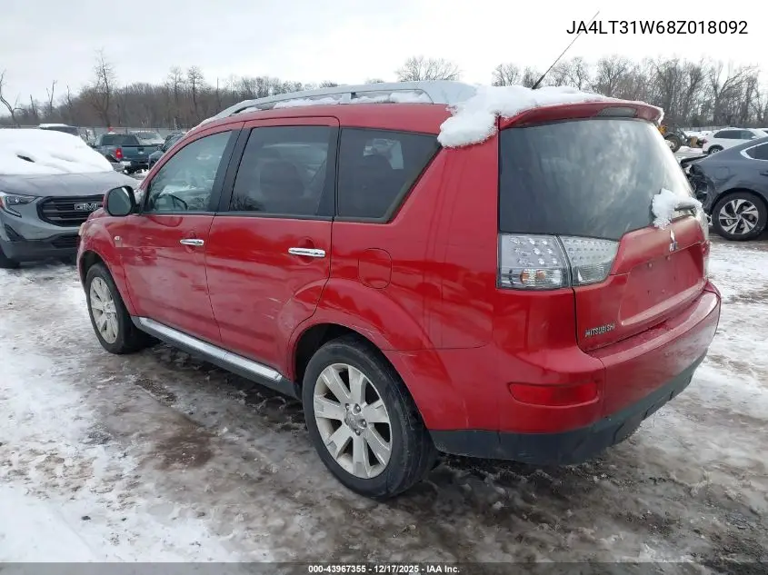 JA4LT31W68Z018092 2008 Mitsubishi Outlander Se