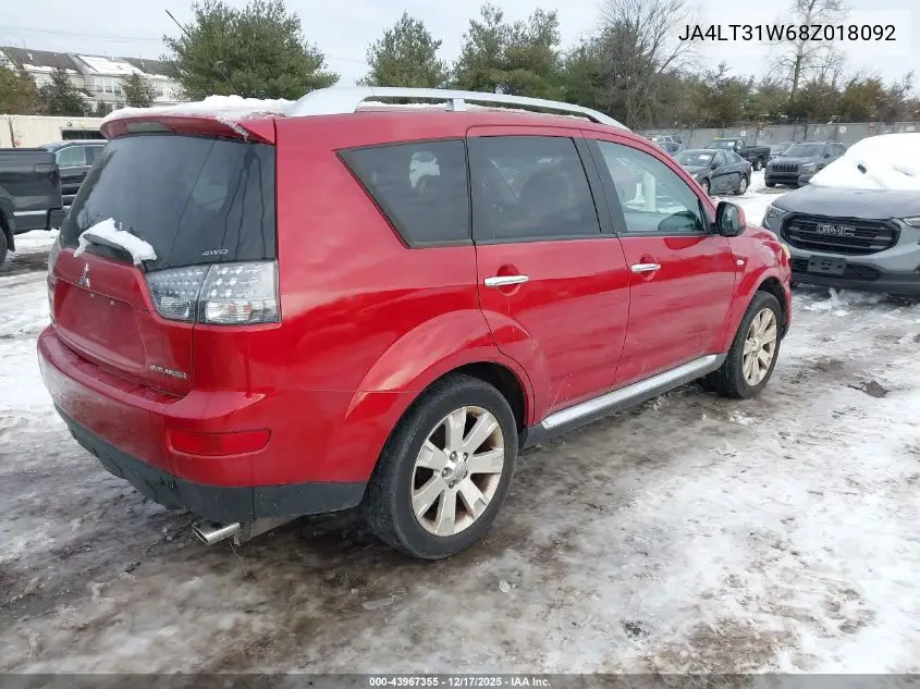 JA4LT31W68Z018092 2008 Mitsubishi Outlander Se