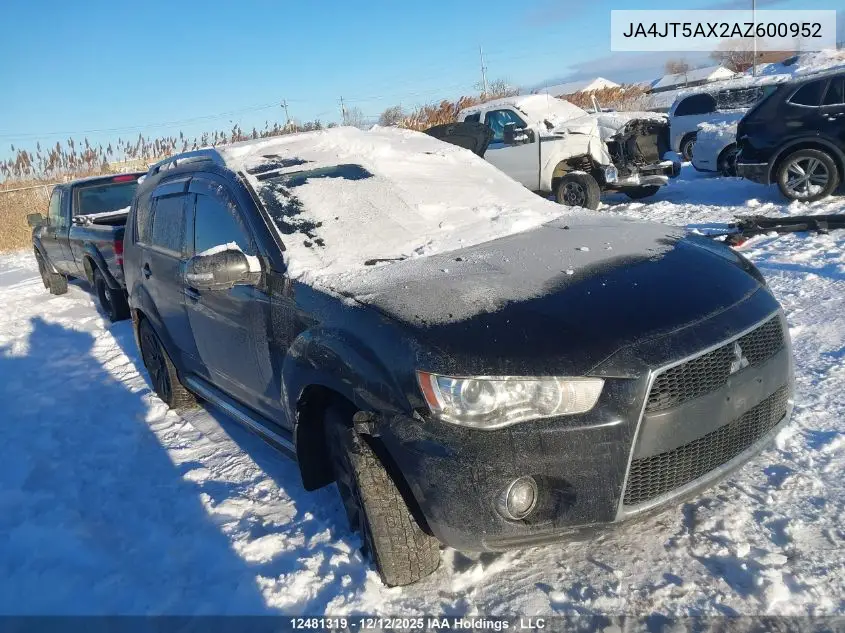 JA4JT5AX2AZ600952 2010 Mitsubishi Outlander Gt