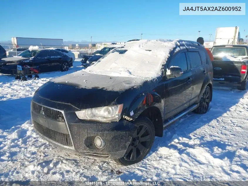 JA4JT5AX2AZ600952 2010 Mitsubishi Outlander Gt