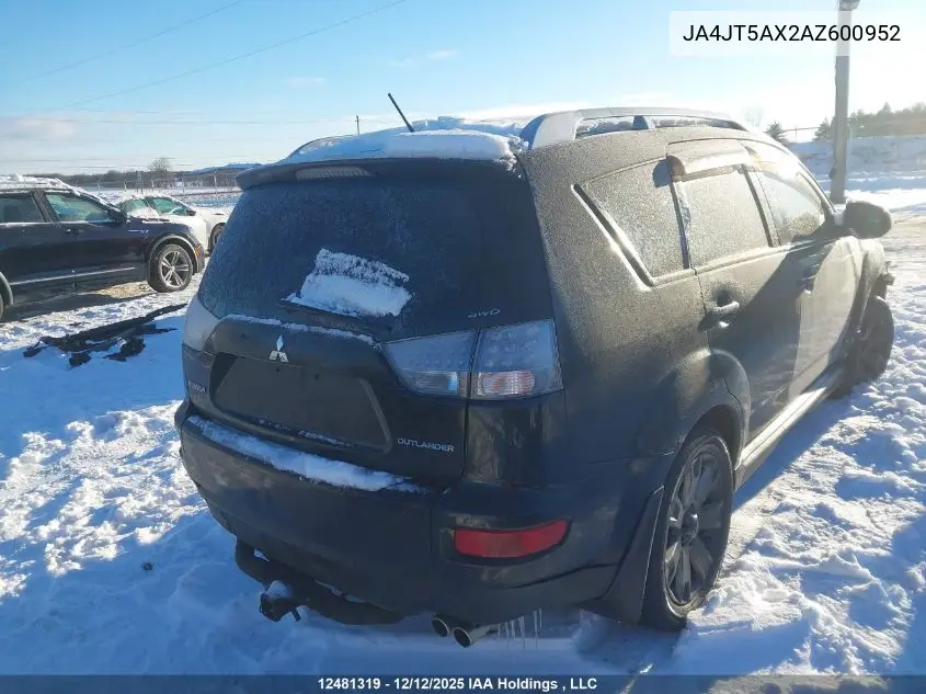 JA4JT5AX2AZ600952 2010 Mitsubishi Outlander Gt