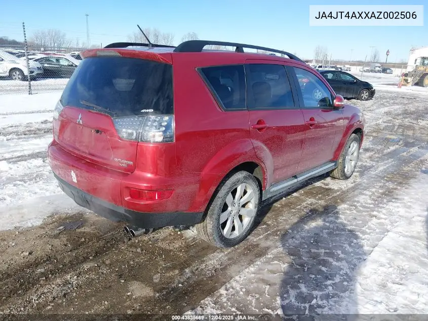 JA4JT4AXXAZ002506 2010 Mitsubishi Outlander Xls