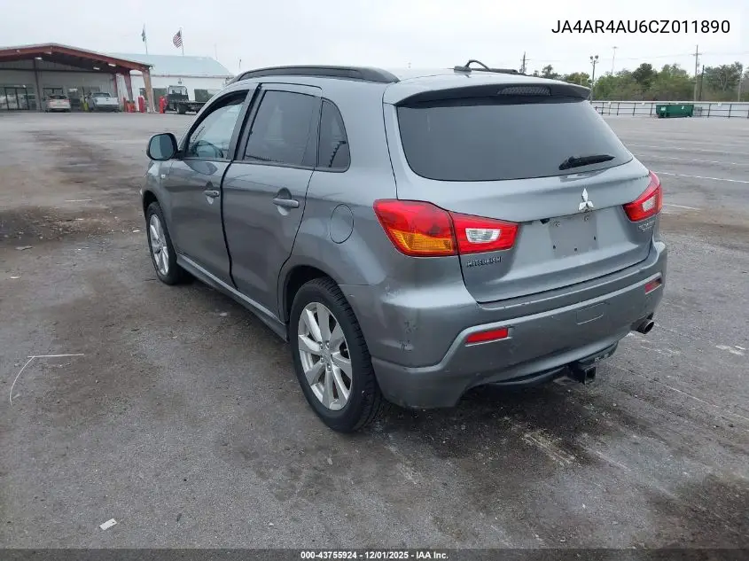 JA4AR4AU6CZ011890 2012 Mitsubishi Outlander Sport Se