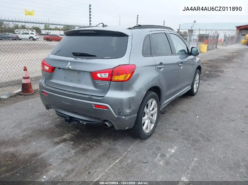 JA4AR4AU6CZ011890 2012 Mitsubishi Outlander Sport Se