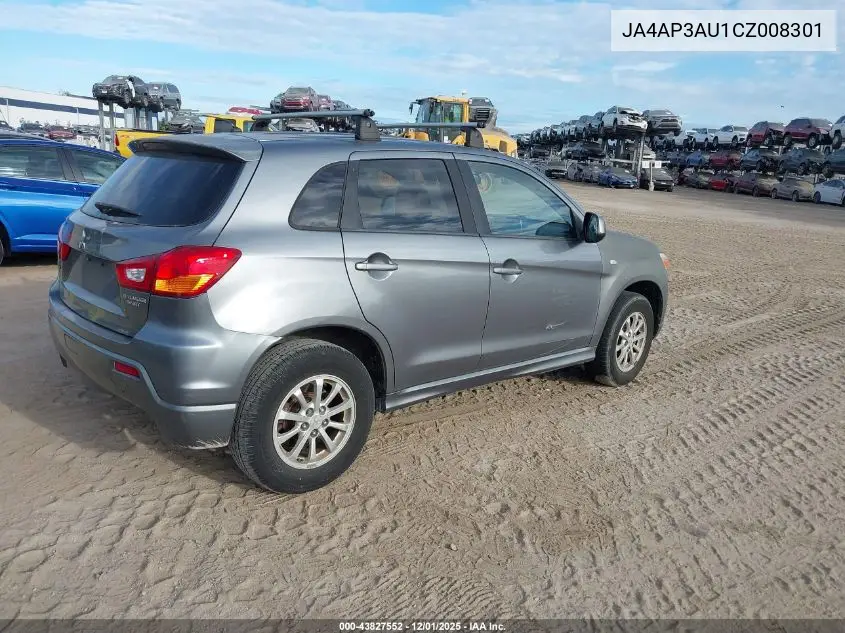 JA4AP3AU1CZ008301 2012 Mitsubishi Outlander Sport Es