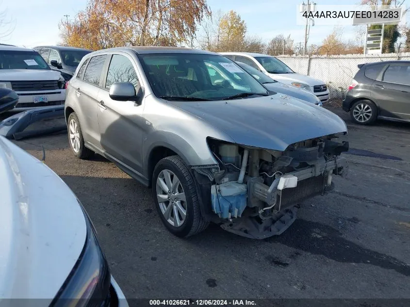 2014 Mitsubishi Outlander Sport Es VIN: 4A4AR3AU7EE014283 Lot: 41026621