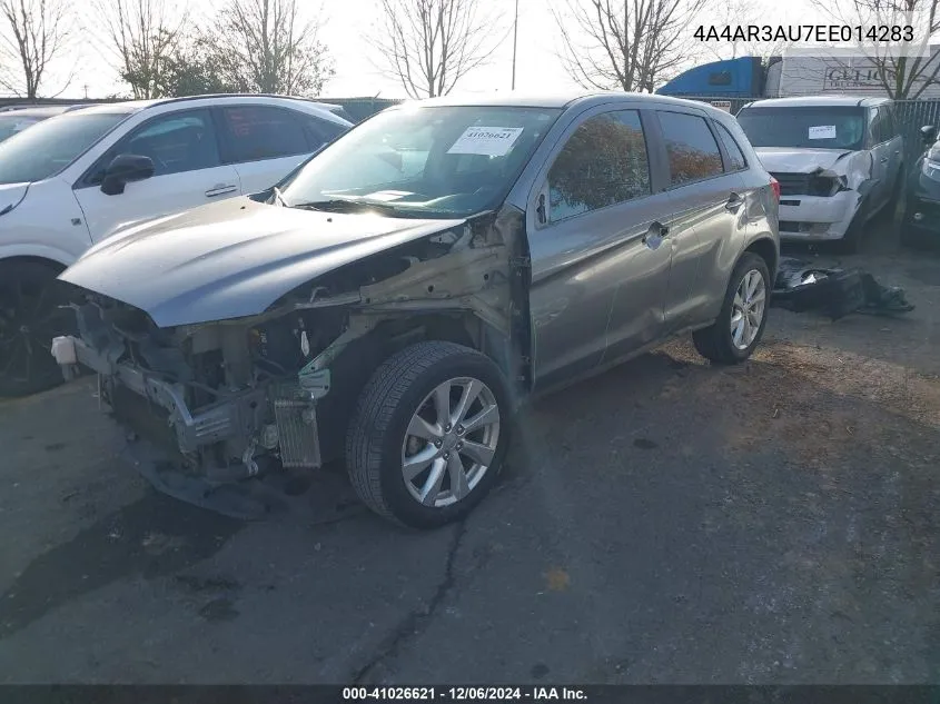 2014 Mitsubishi Outlander Sport Es VIN: 4A4AR3AU7EE014283 Lot: 41026621