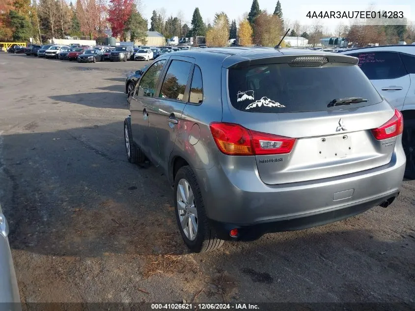 2014 Mitsubishi Outlander Sport Es VIN: 4A4AR3AU7EE014283 Lot: 41026621