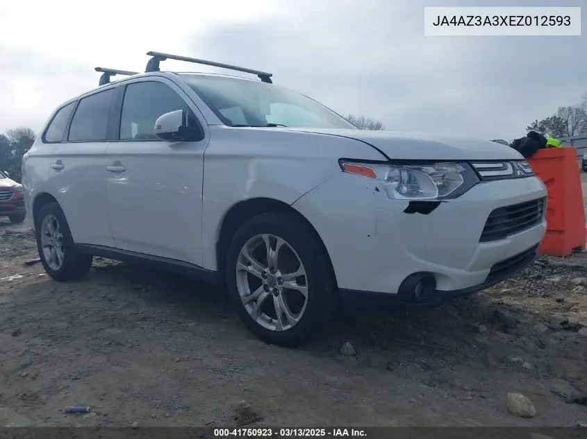 2014 Mitsubishi Outlander Se VIN: JA4AZ3A3XEZ012593 Lot: 41750923