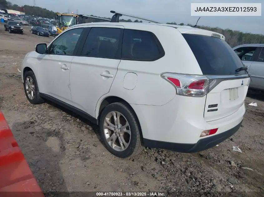 2014 Mitsubishi Outlander Se VIN: JA4AZ3A3XEZ012593 Lot: 41750923