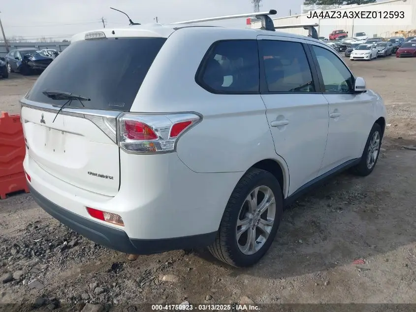 2014 Mitsubishi Outlander Se VIN: JA4AZ3A3XEZ012593 Lot: 41750923