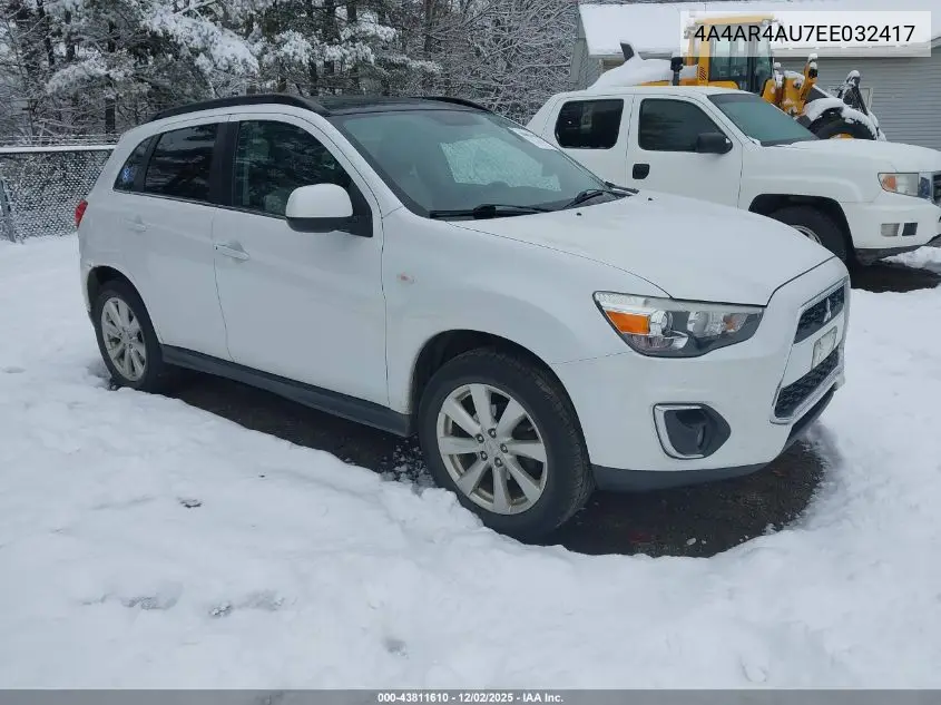 4A4AR4AU7EE032417 2014 Mitsubishi Outlander Sport Se