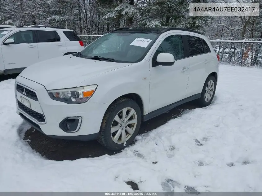 4A4AR4AU7EE032417 2014 Mitsubishi Outlander Sport Se