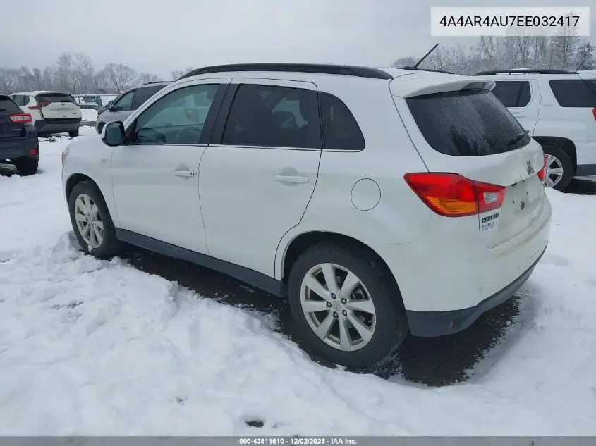 4A4AR4AU7EE032417 2014 Mitsubishi Outlander Sport Se