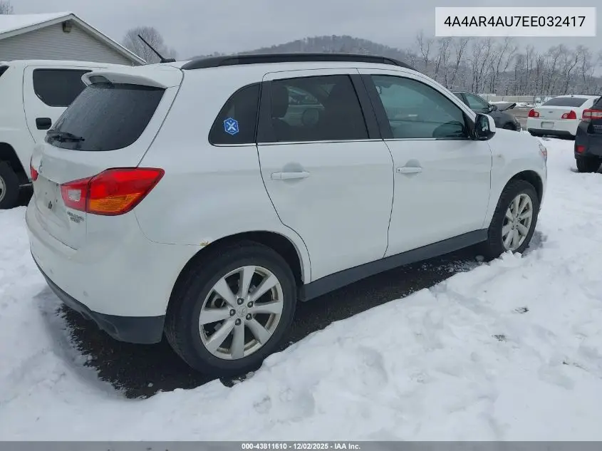 4A4AR4AU7EE032417 2014 Mitsubishi Outlander Sport Se