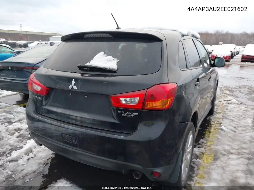 4A4AP3AU2EE021602 2014 Mitsubishi Outlander Sport Es