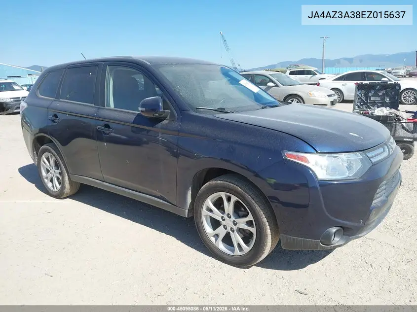 2014 Mitsubishi Outlander Se VIN: JA4AZ3A38EZ015637 Lot: 45095086