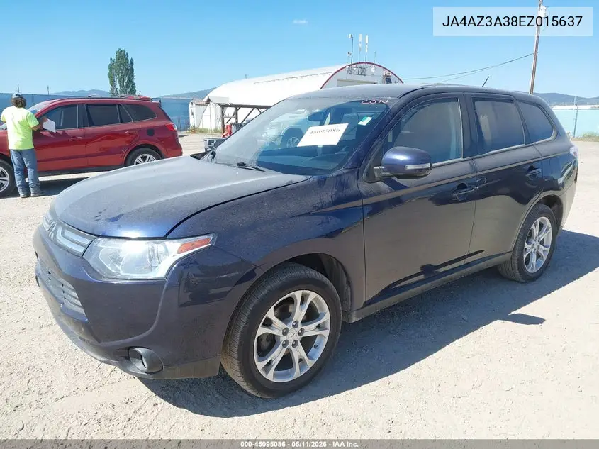 2014 Mitsubishi Outlander Se VIN: JA4AZ3A38EZ015637 Lot: 45095086
