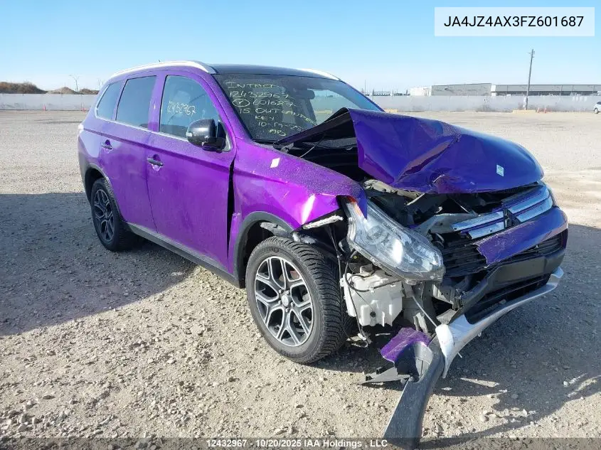 JA4JZ4AX3FZ601687 2015 Mitsubishi Outlander Gt