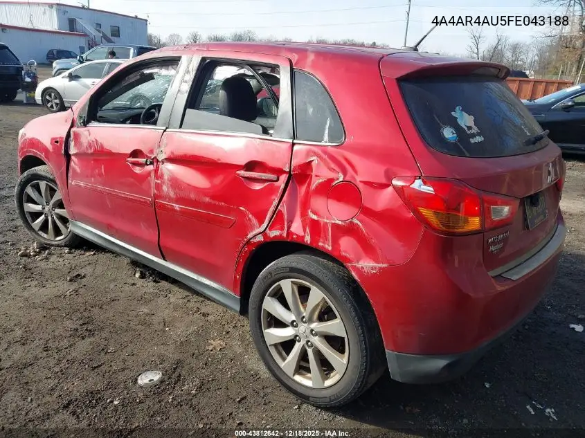 4A4AR4AU5FE043188 2015 Mitsubishi Outlander Sport Se