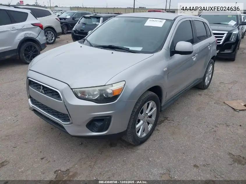 4A4AP3AUXFE024636 2015 Mitsubishi Outlander Sport Es