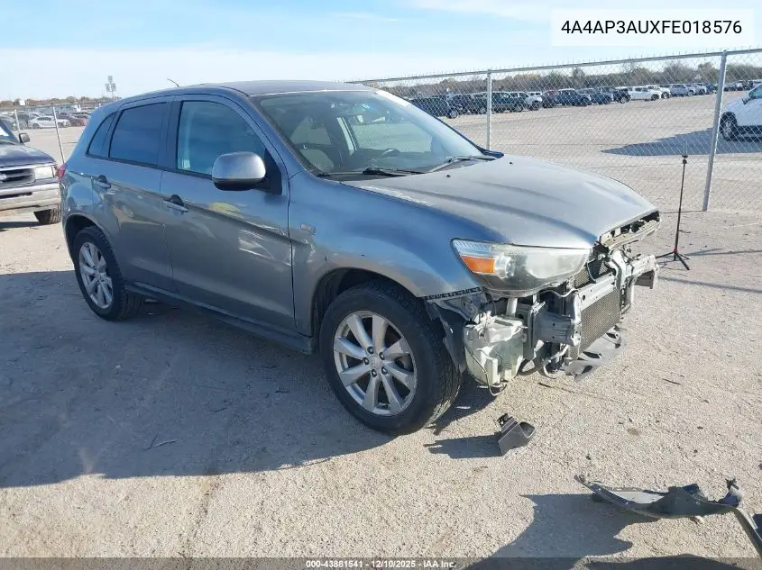 4A4AP3AUXFE018576 2015 Mitsubishi Outlander Sport Es